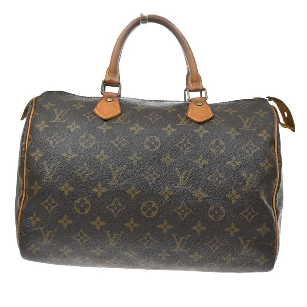 Louis Vuitton Speedy Monogram Canvas Brown Leather Handbag